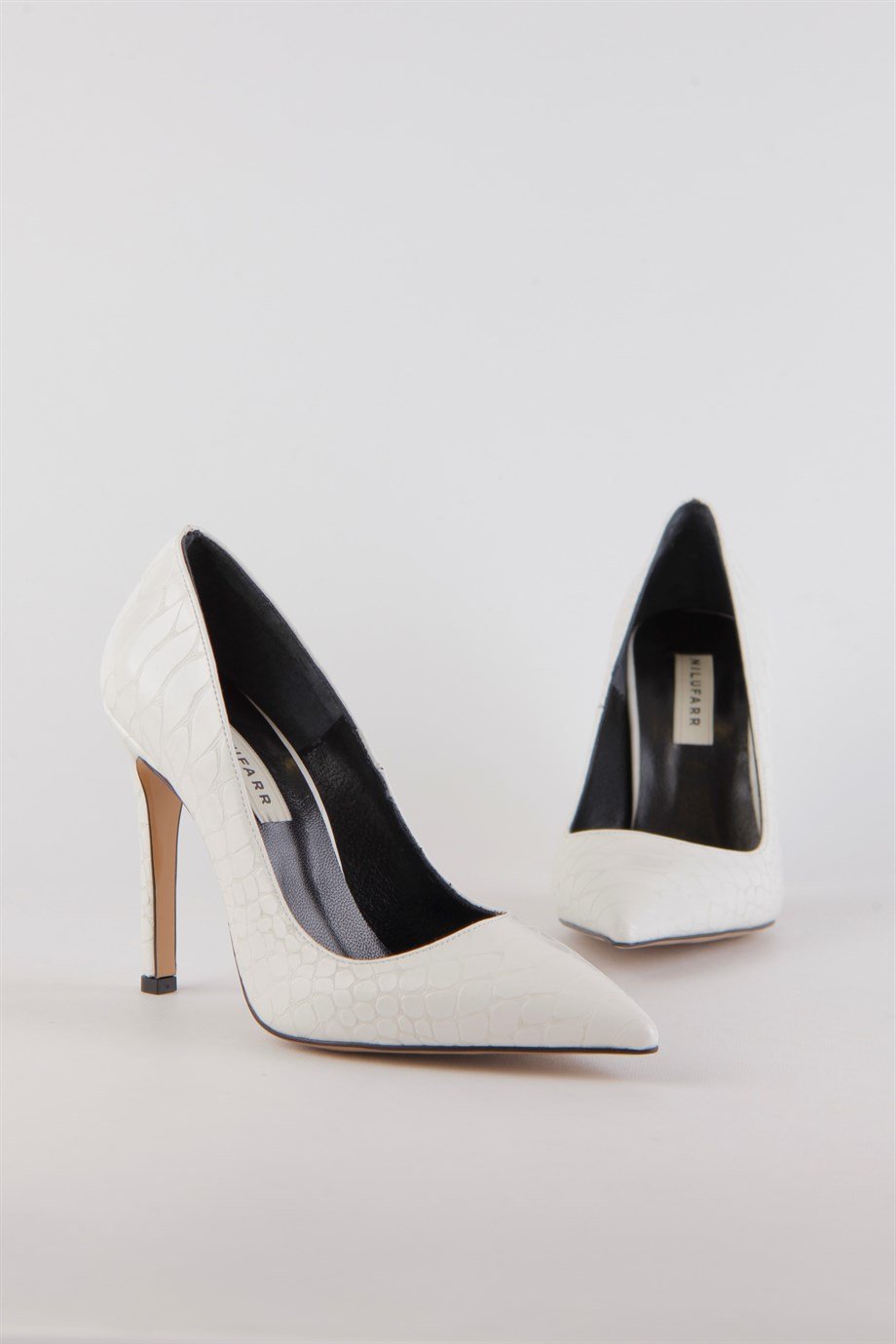 Olivia İnci Yılan Baskılı Kadın Topuklu Ayakkabı