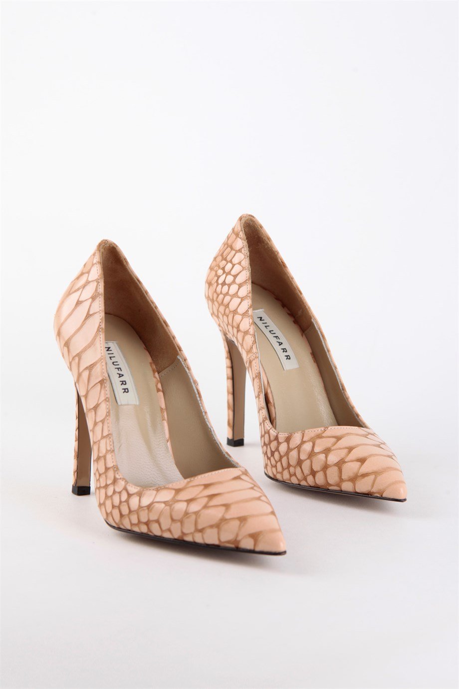 Nude Pullu Kadın Topuklu Ayakkabı