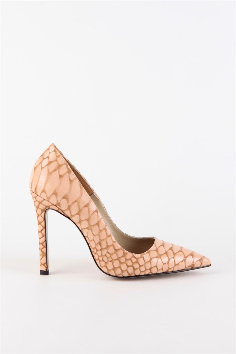 Nude Pullu Kadın Topuklu Ayakkabı