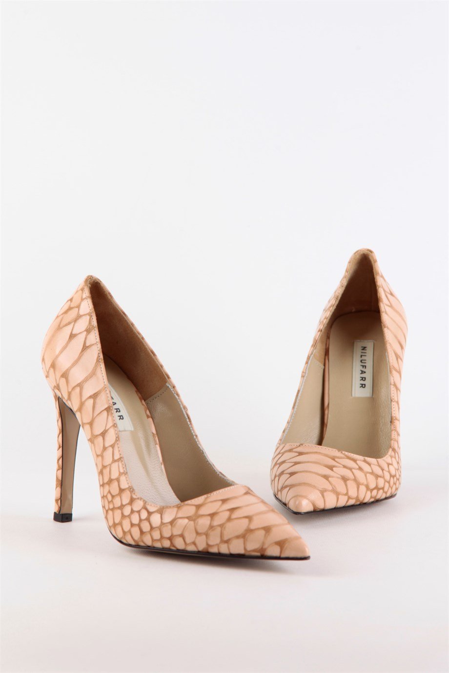 Nude Pullu Kadın Topuklu Ayakkabı