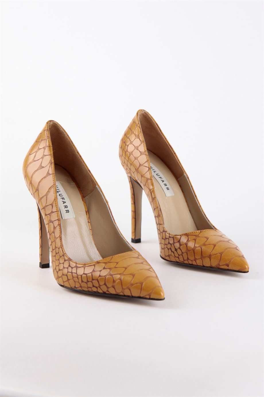 Olivia Taba Yılan Baskılı Kadın Topuklu Ayakkabı