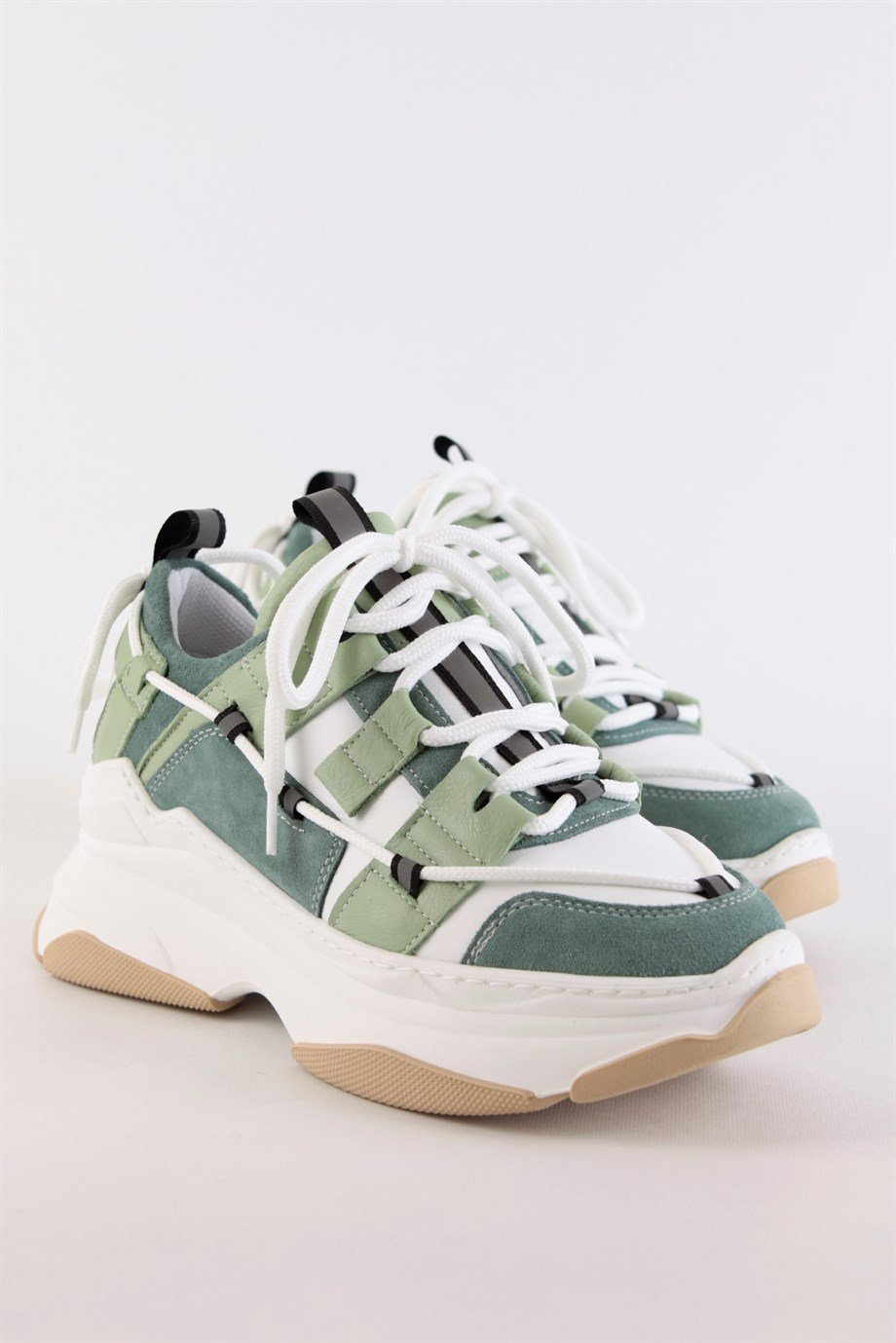 Otilia Avocado Leather Thick Soled Women's Sneaker