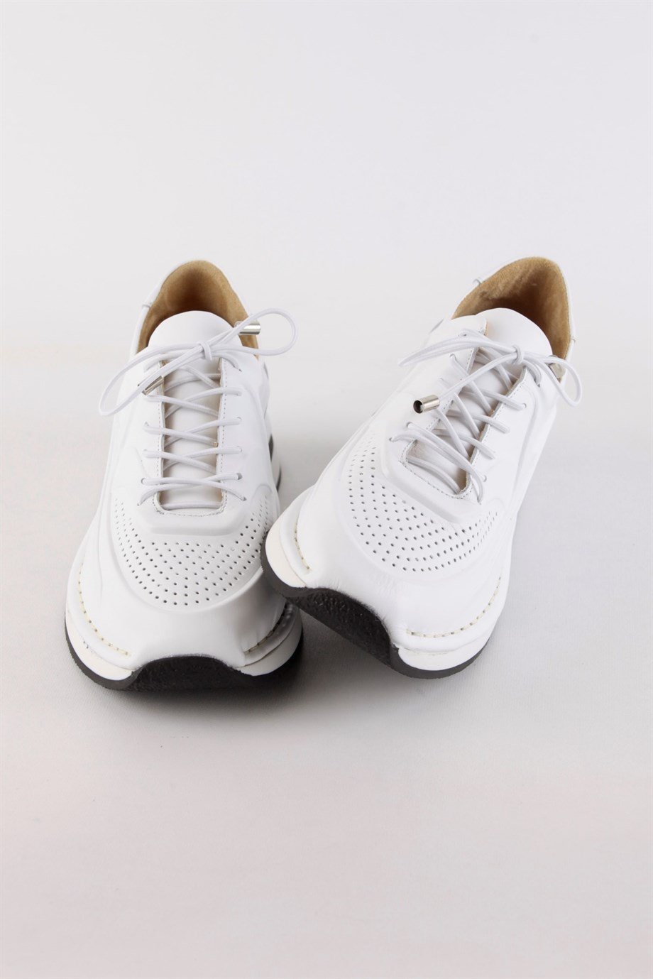 Patrice Beyaz Hakiki Deri Kadın Sneaker