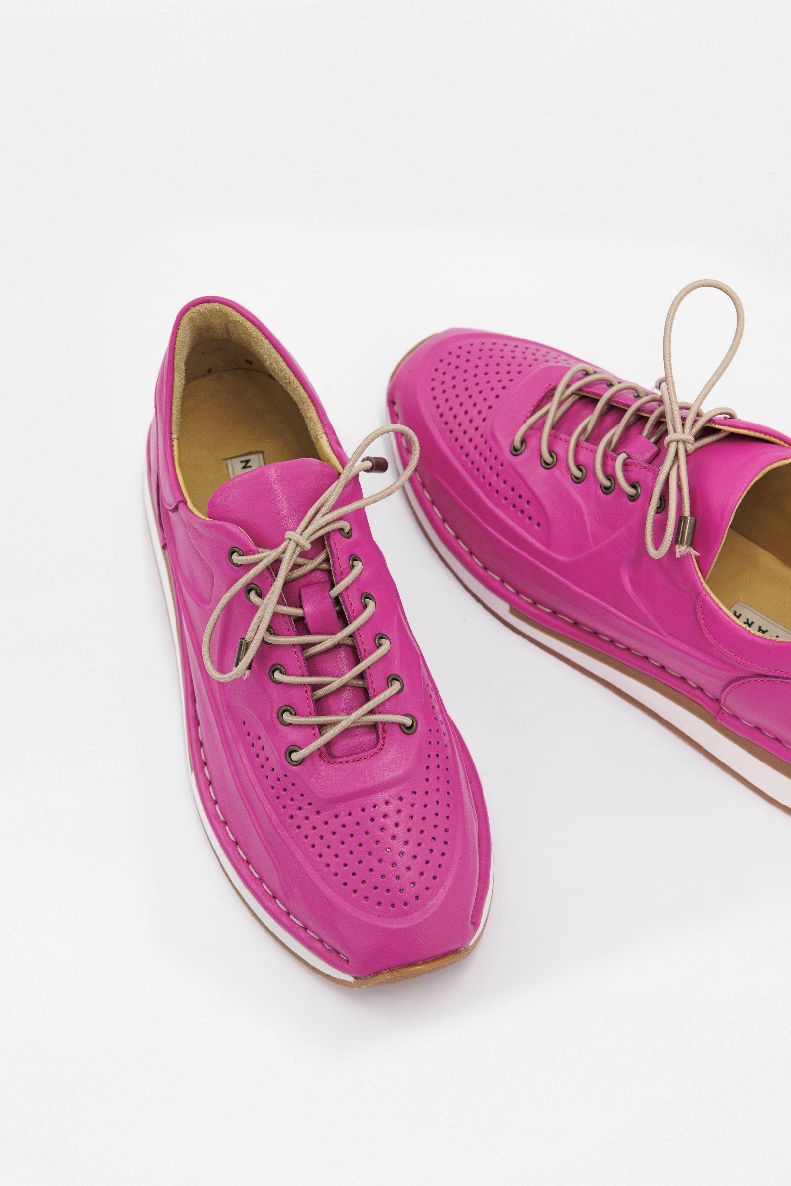 Patrice Pembe Hakiki Deri Kadın Sneaker