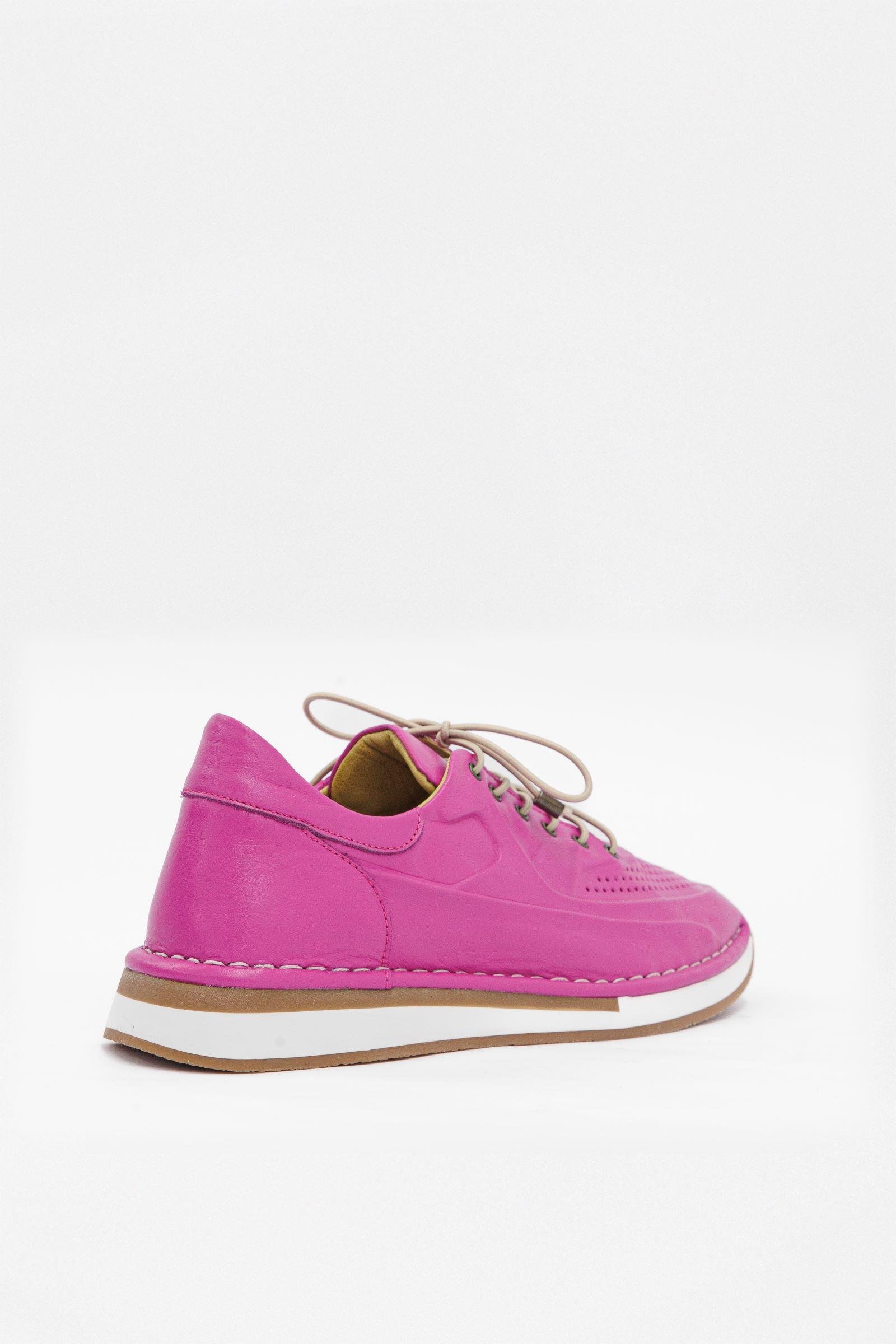 Patrice Pembe Hakiki Deri Kadın Sneaker