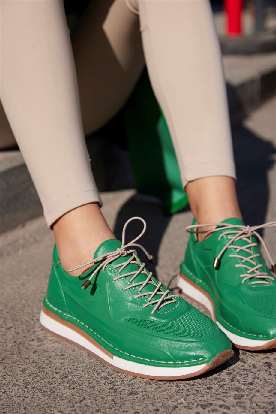 Patrice Green Leather Women's Sneaker