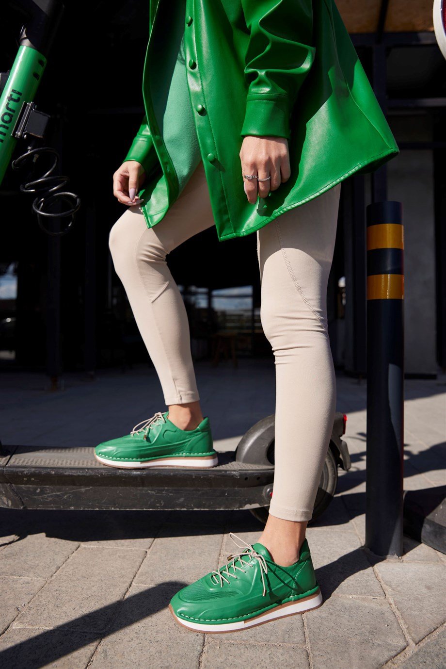 Patrice Green Leather Women's Sneaker