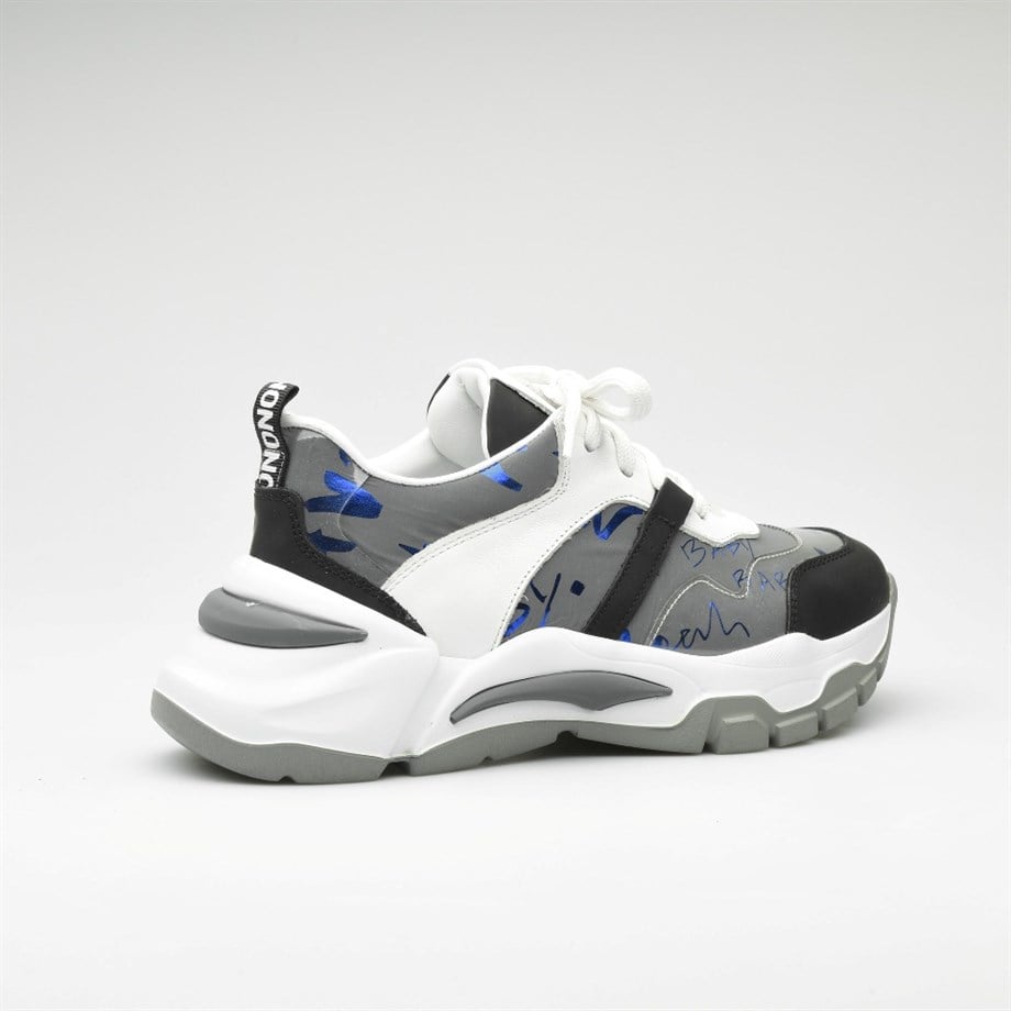 Plane Gri/Beyaz Deri Kadın Sneakers