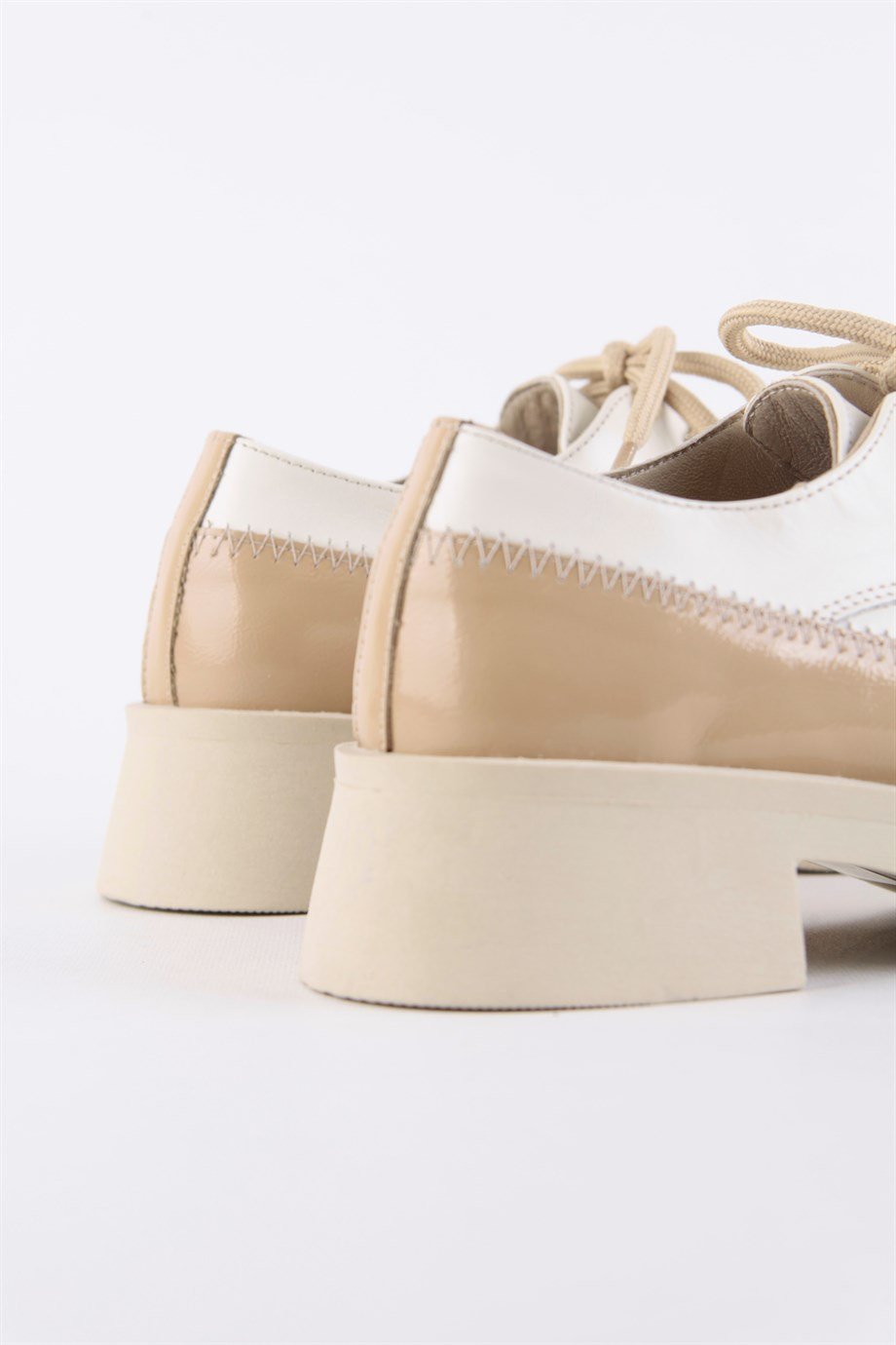 Rachel Bej Rugan Hakiki Deri Casual Kadın Ayakkabı