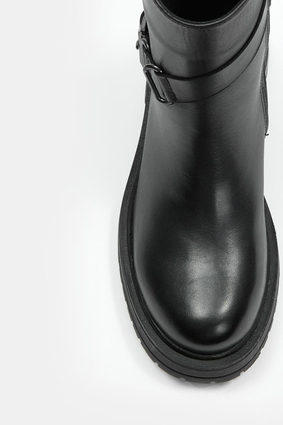 Raina Siyah Hakiki Deri Kadın Bot