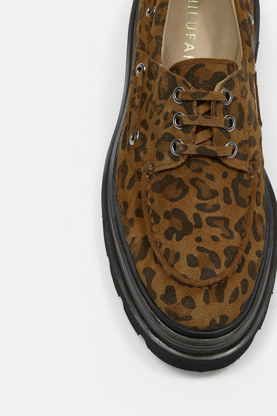 Rinda Leopar Süet Hakiki Deri Kadın Loafer