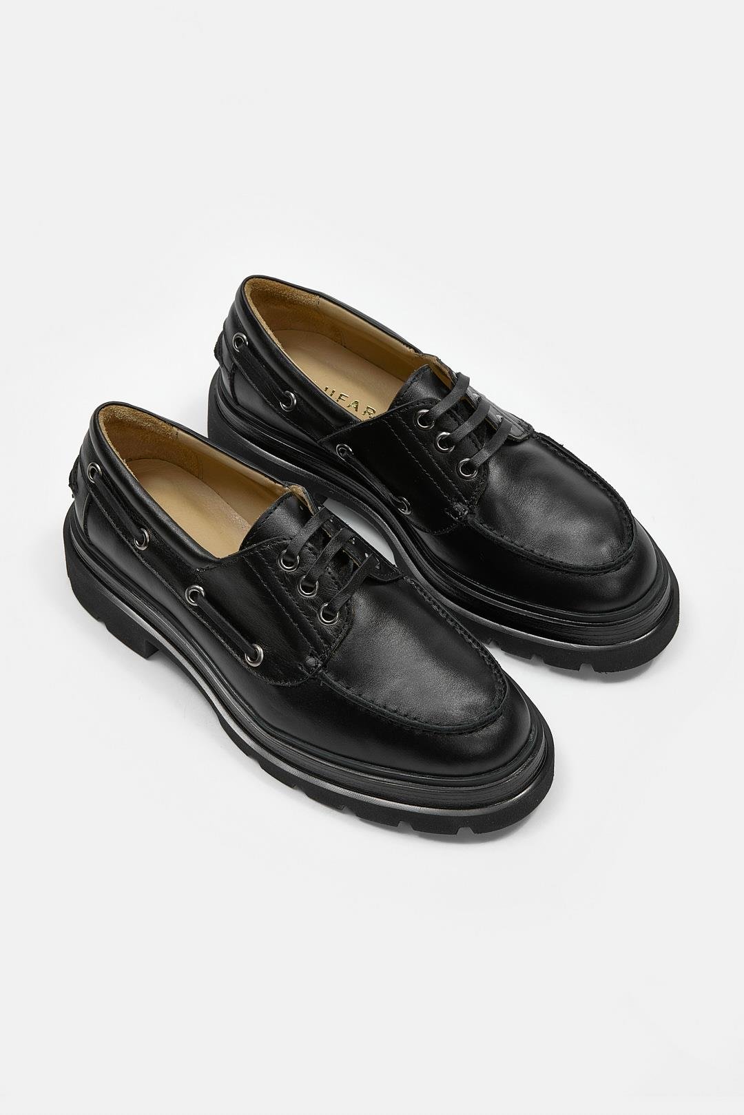 Rinda Siyah Hakiki Deri Kadın Loafer