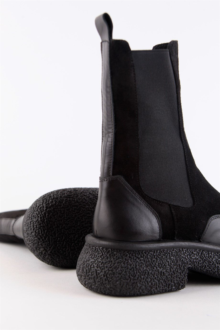 Rose Siyah Süet Deri Kadın Bot