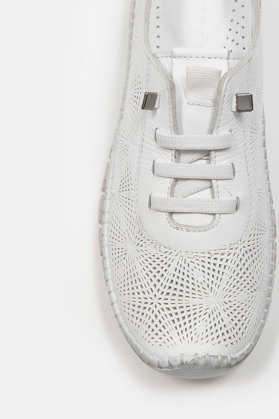 Russa Beyaz Hakiki Deri Kadın Sneaker