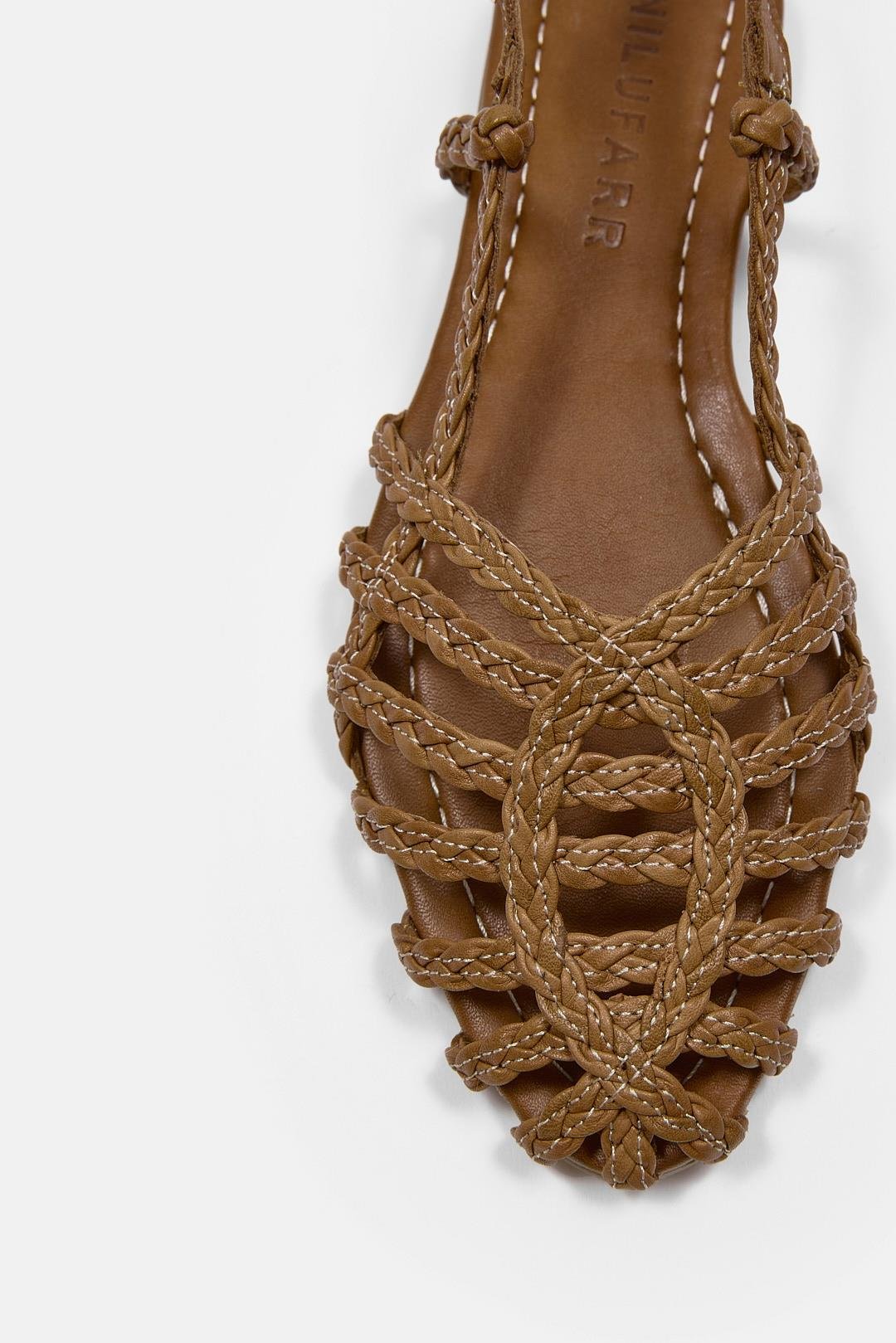 Sandra Taba Hakiki Deri Kadın Sandalet