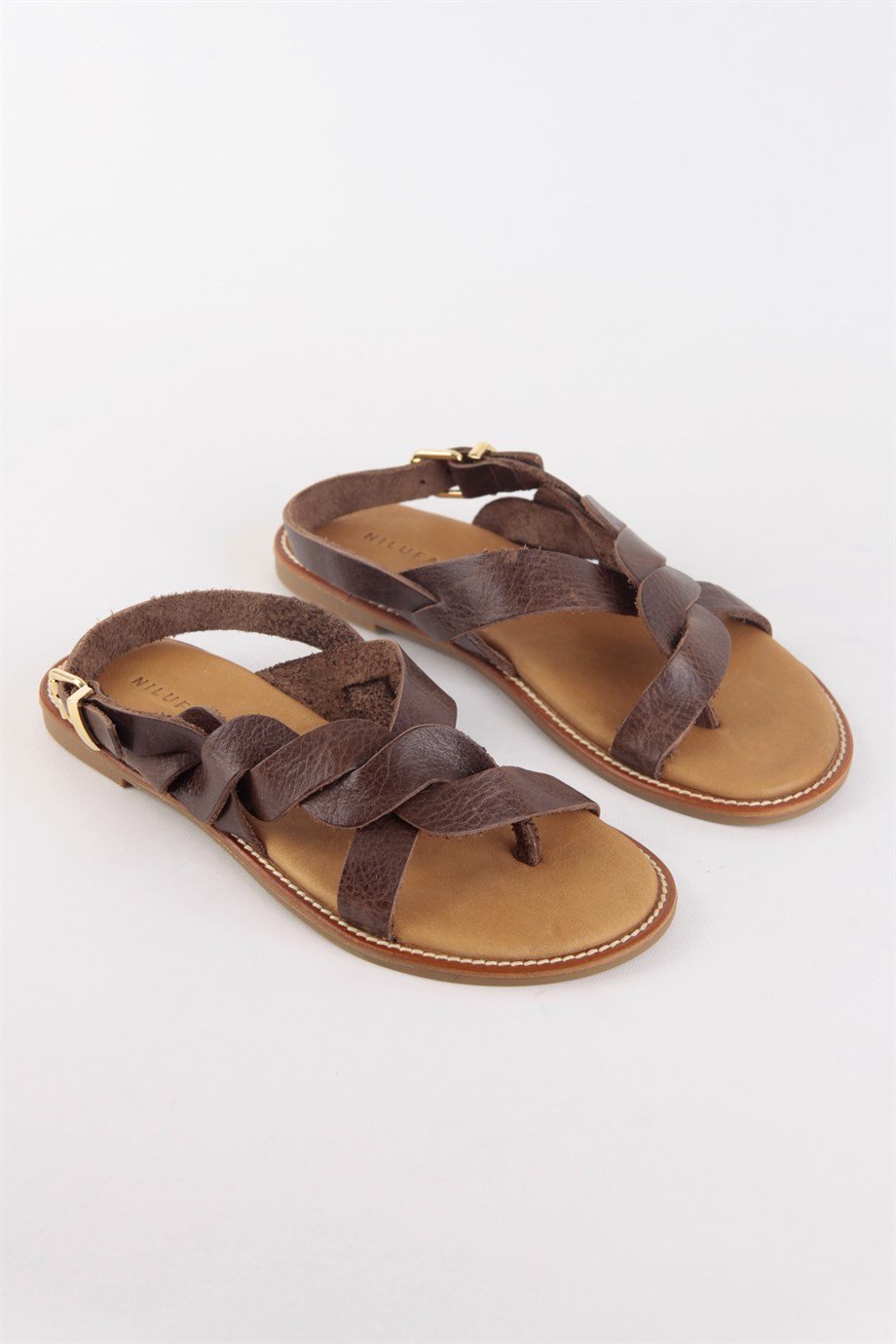 South Taba Hakiki Deri Kadın Sandalet