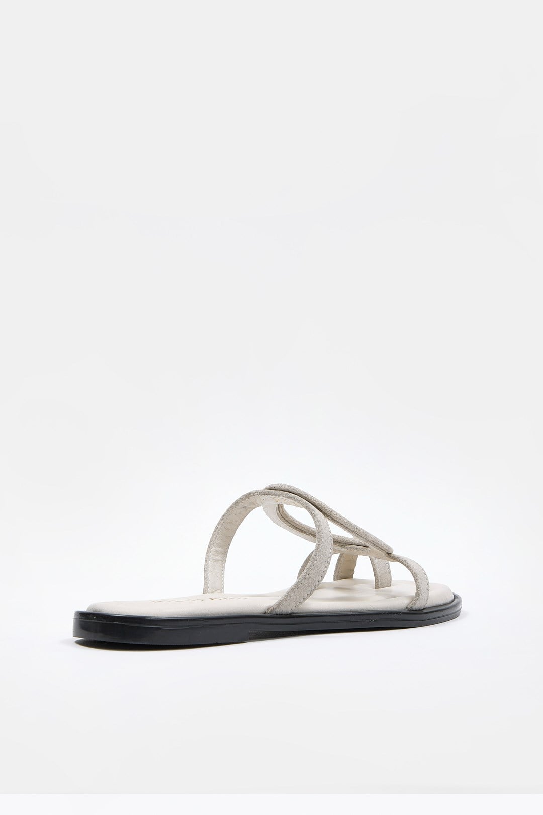 Studio Beyaz Süet Hakiki Deri Düz Terlik