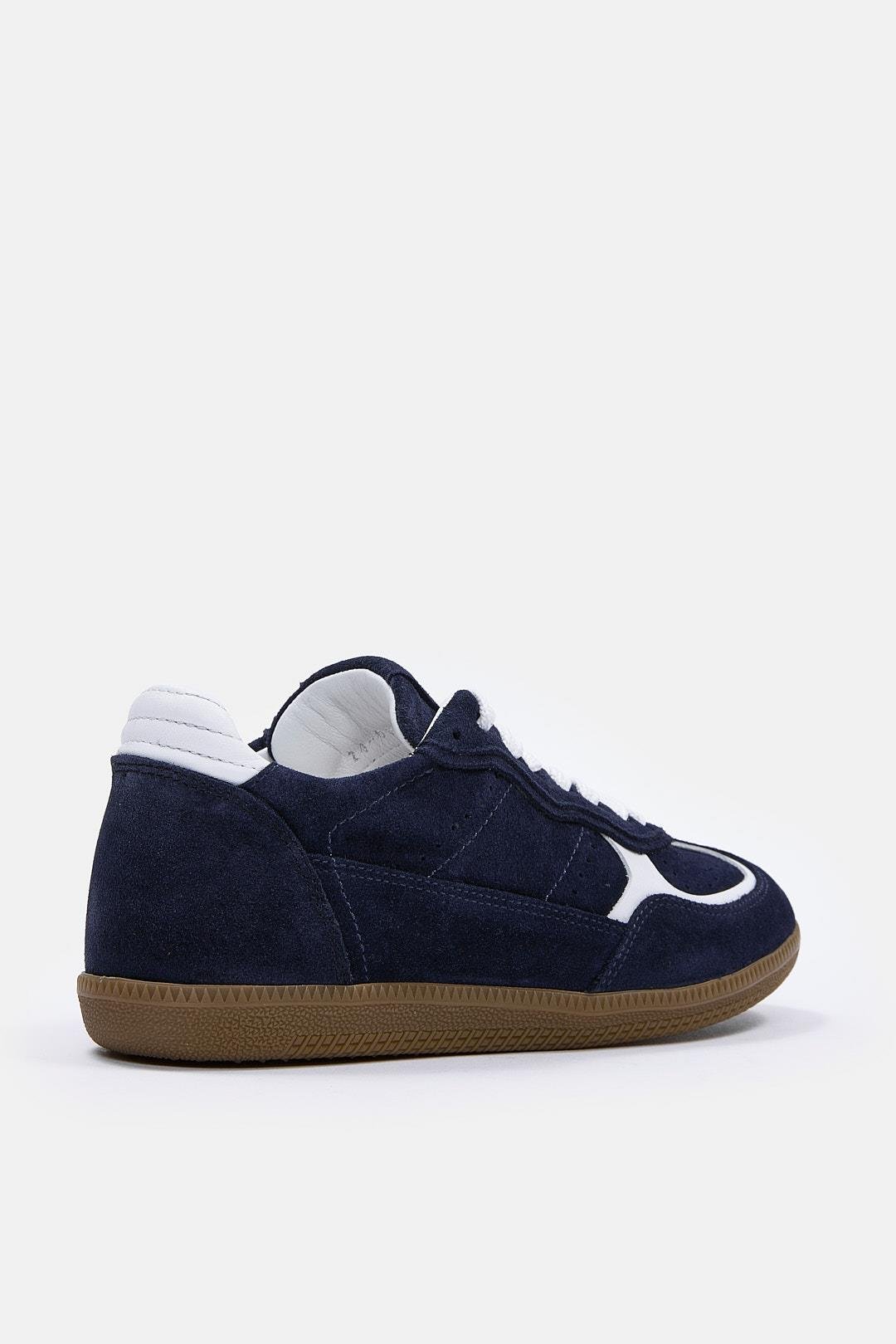 Team Lacivert Süet Hakiki Deri Kadın Sneaker