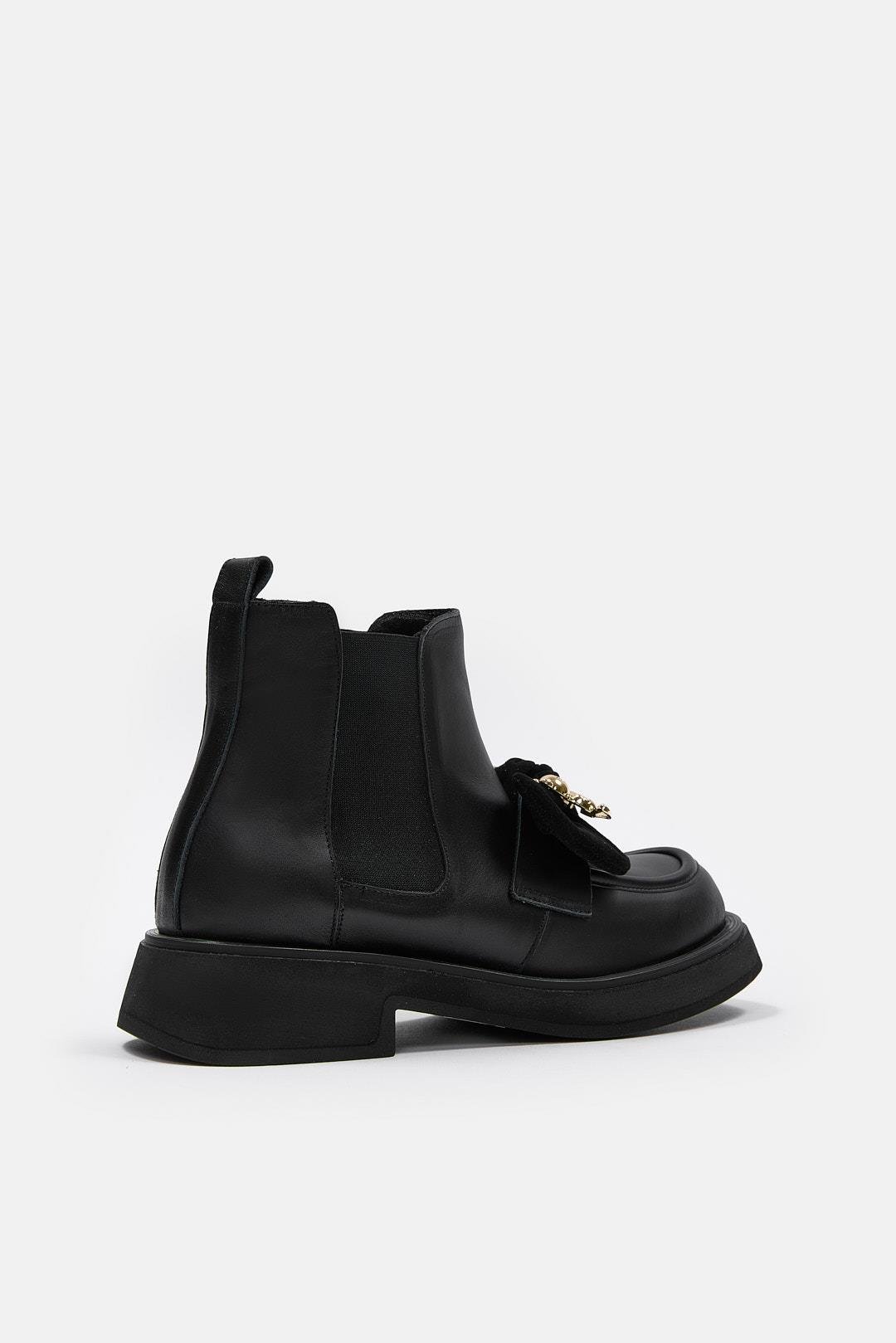 Teddy Black Genuine Leather Women's Boots