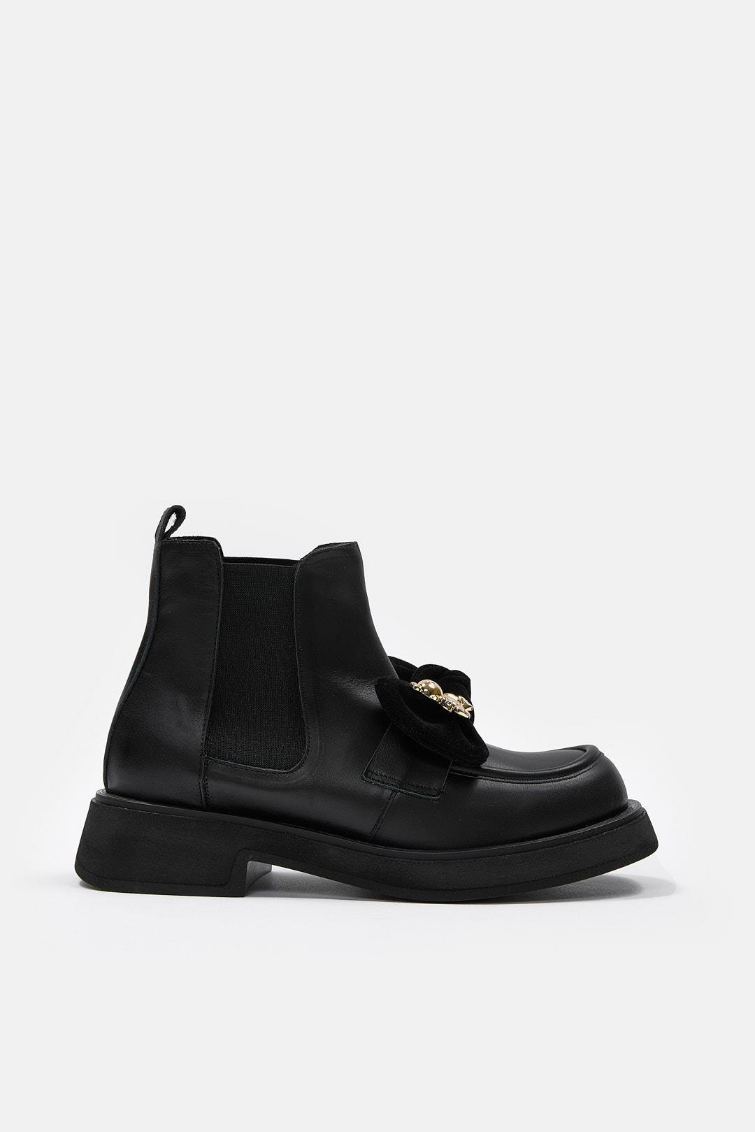 Teddy Black Genuine Leather Women's Boots