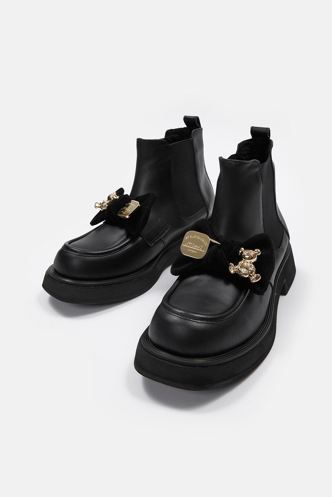 Teddy Black Genuine Leather Women's Boots