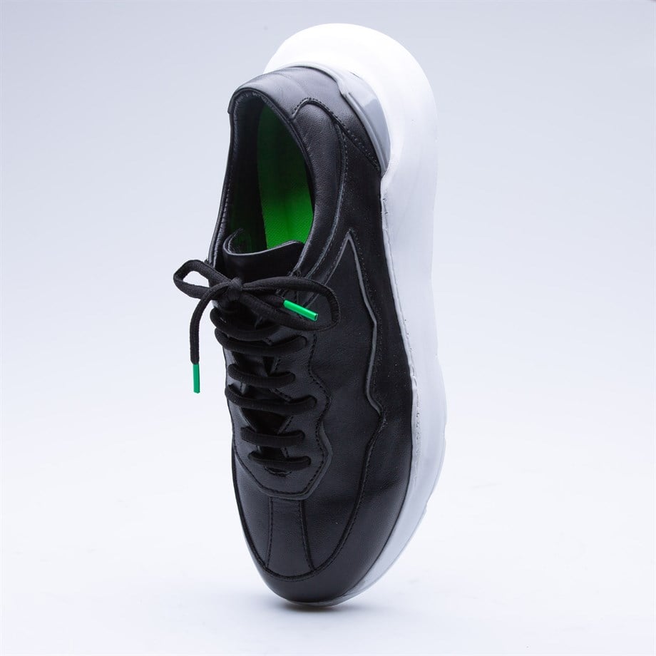 Wanda Siyah Deri Kadın Sneaker