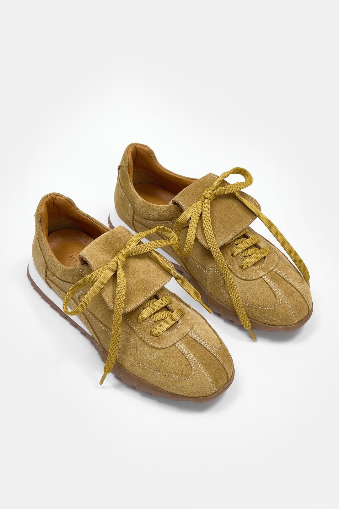 Welissa Camel Süet Hakiki Deri Kadın Sneaker