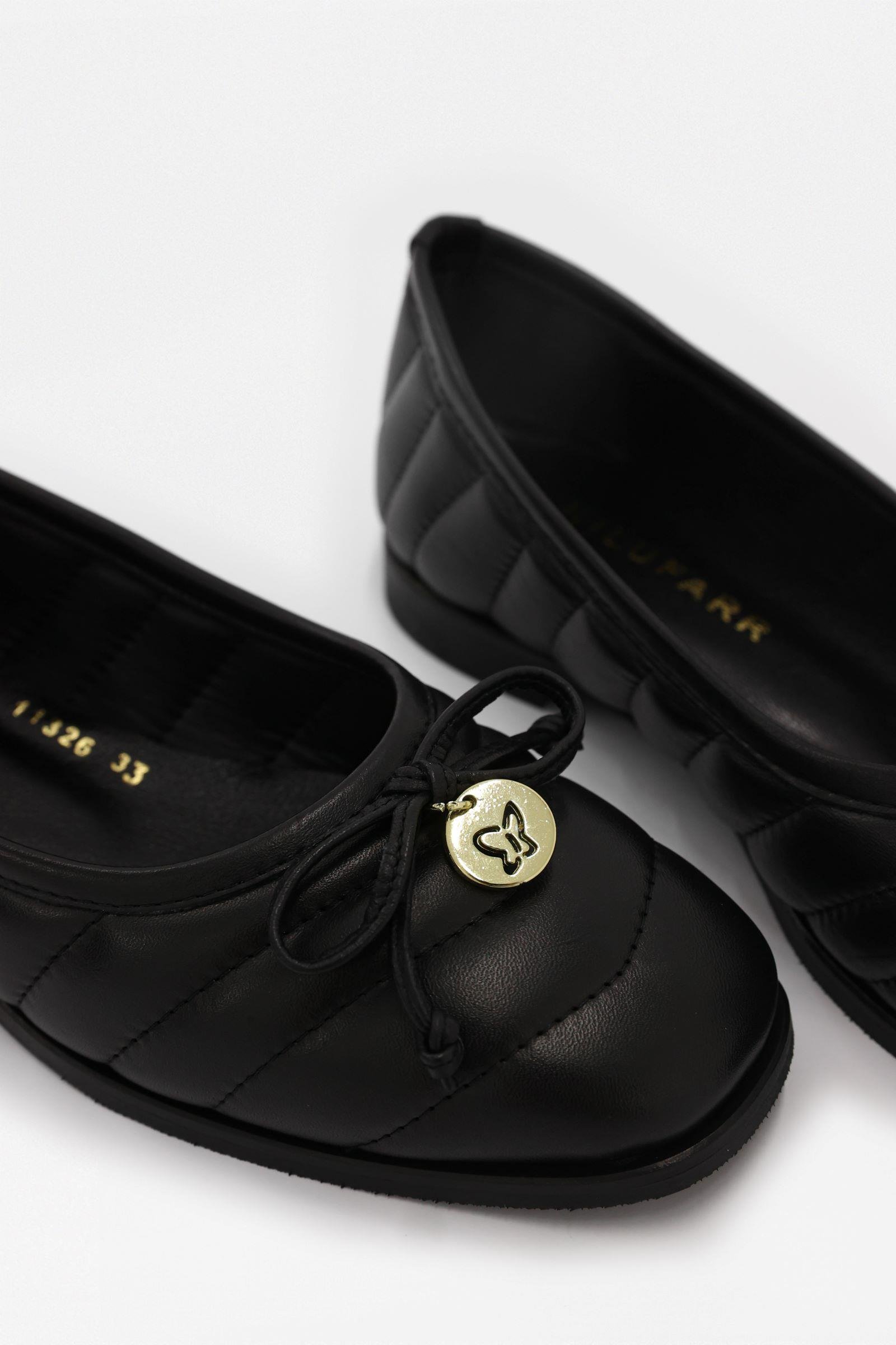 Zarra Siyah Hakiki Deri Kadın Babet