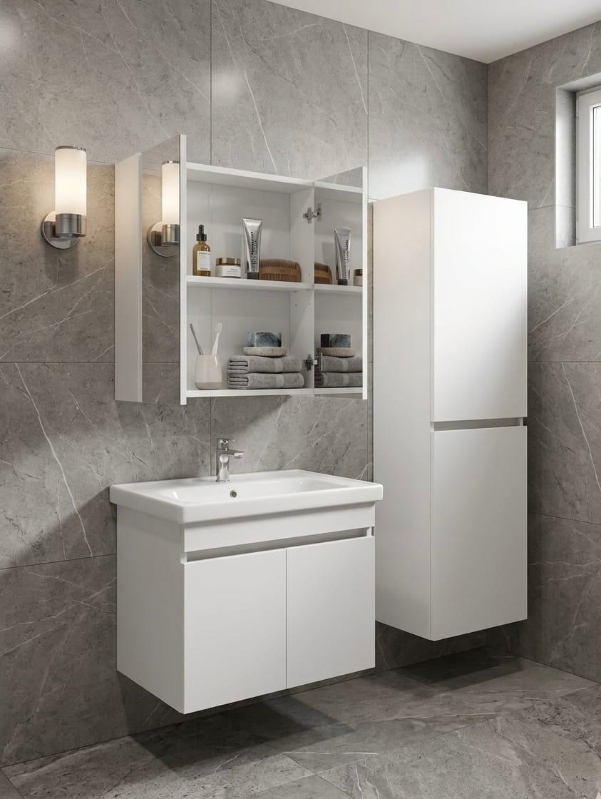 ALNİTAK 3'LÜ BANYO DOLABI TAKIMI