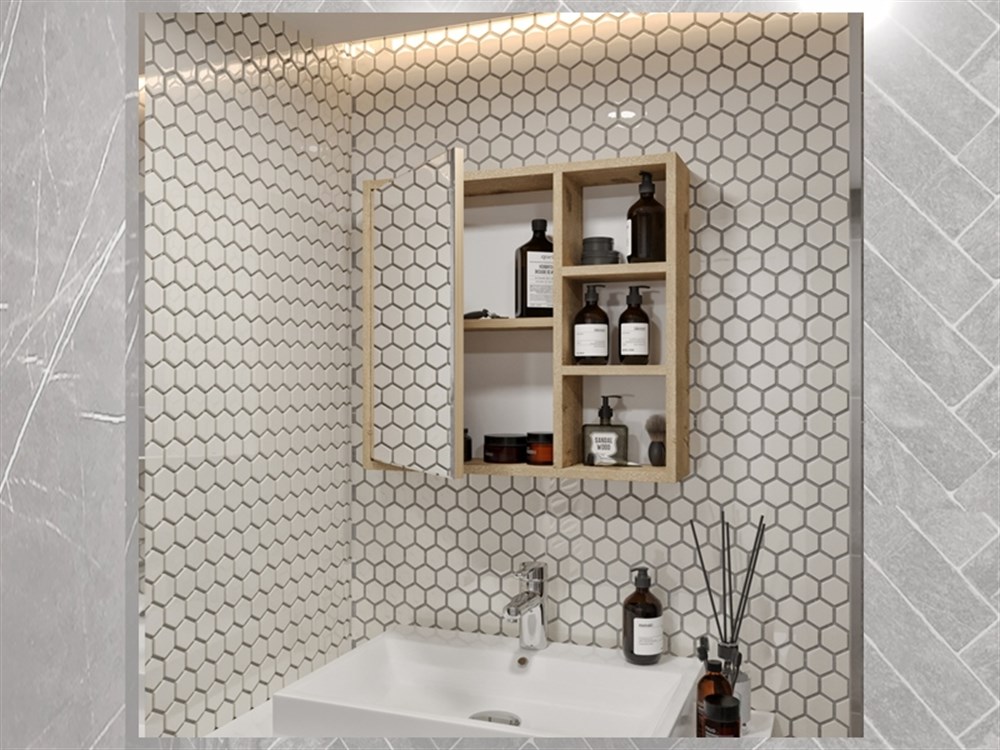BANYO TUVALET AYNALI DOLAP LEFKAS 65'