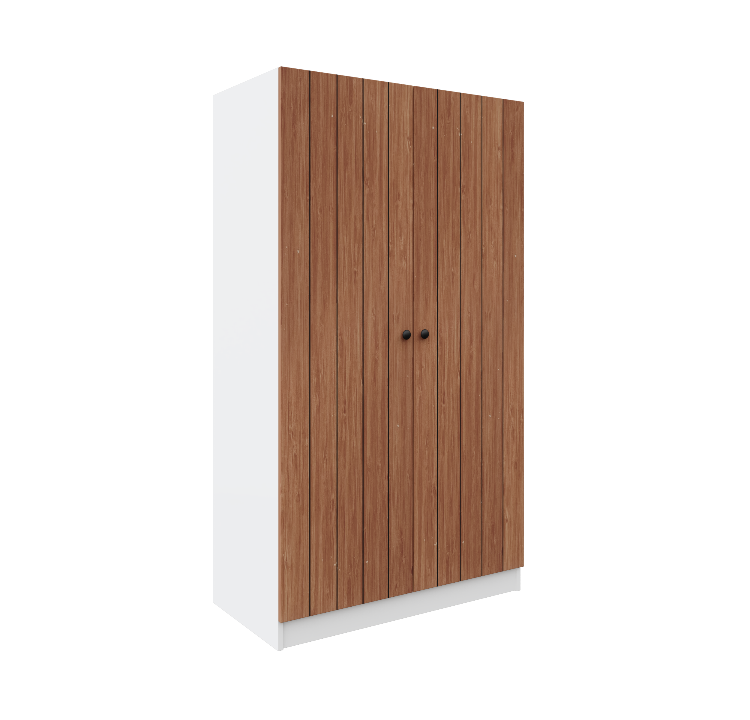 ESEN 2 KAPILI 6 BÖLMELİ BAMBU-BEYAZ ELBİSE DOLABI
