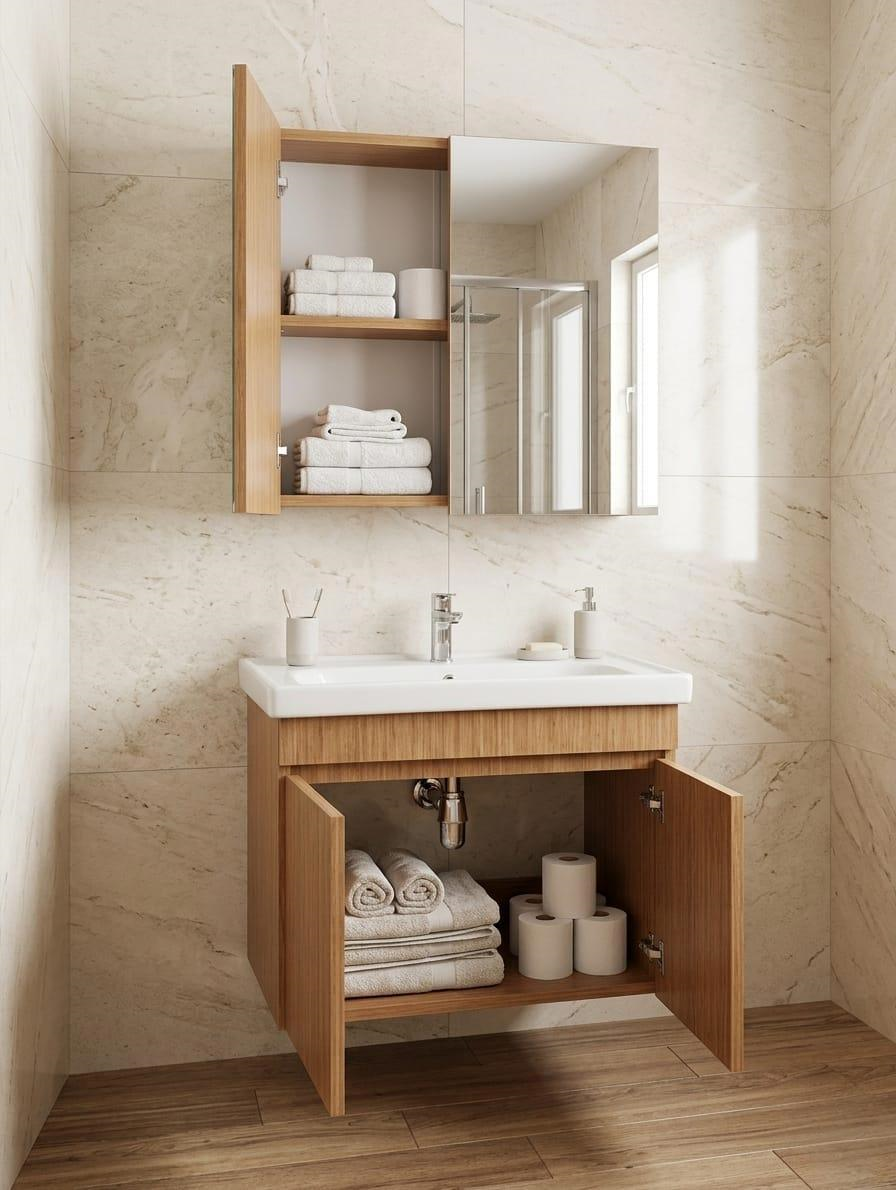 MİNTAKA BANYO DOLABI 65'LİK HİLTON LAVABO