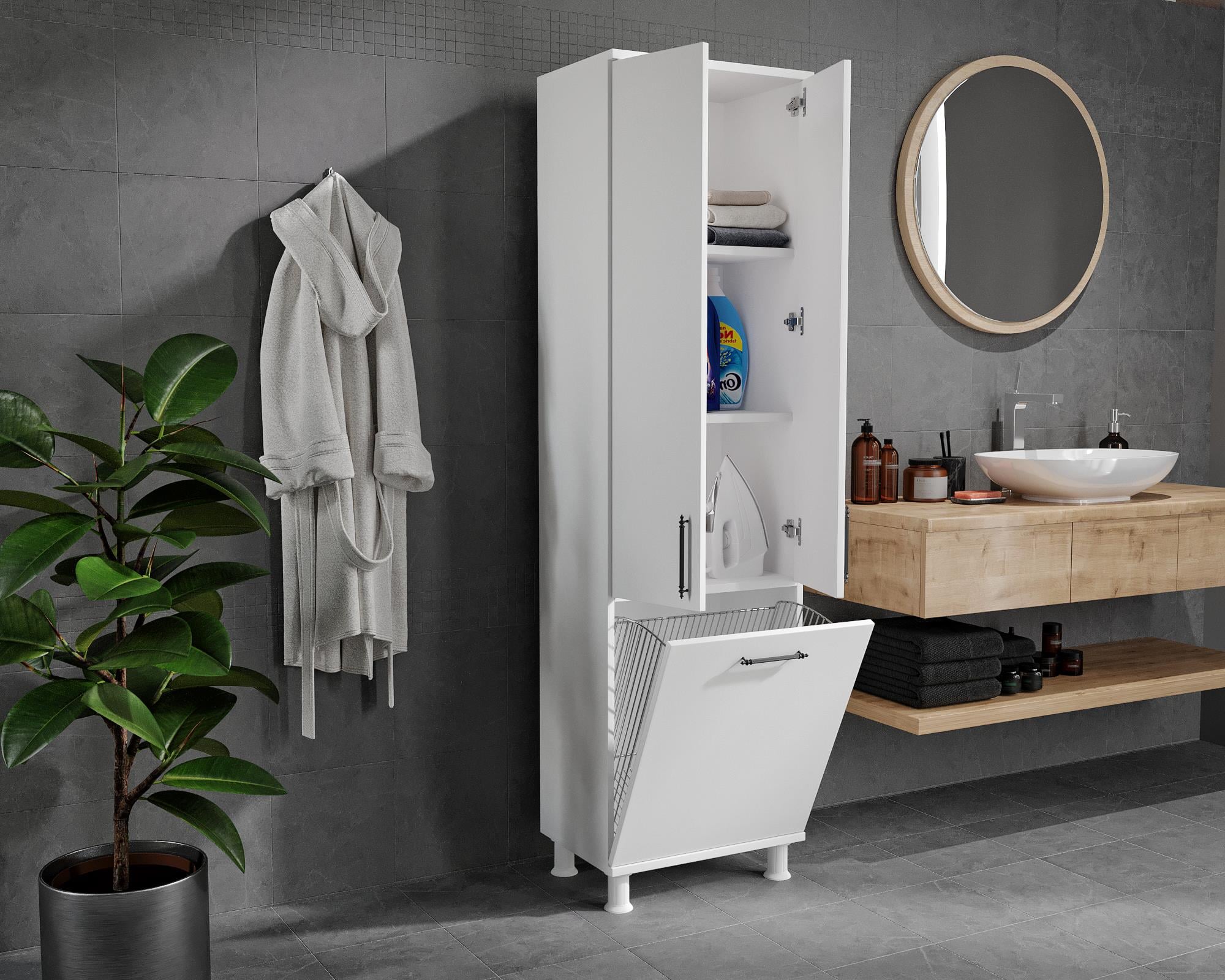SEZAR KİRLİ SEPETLİ BANYO DOLABI