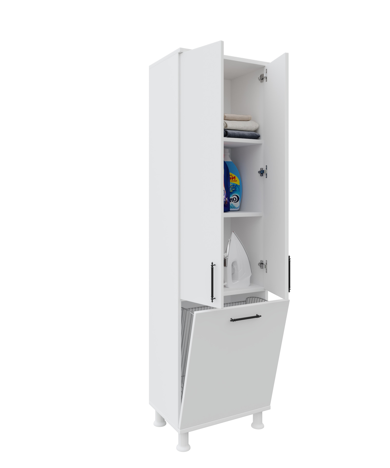 SEZAR KİRLİ SEPETLİ BANYO DOLABI