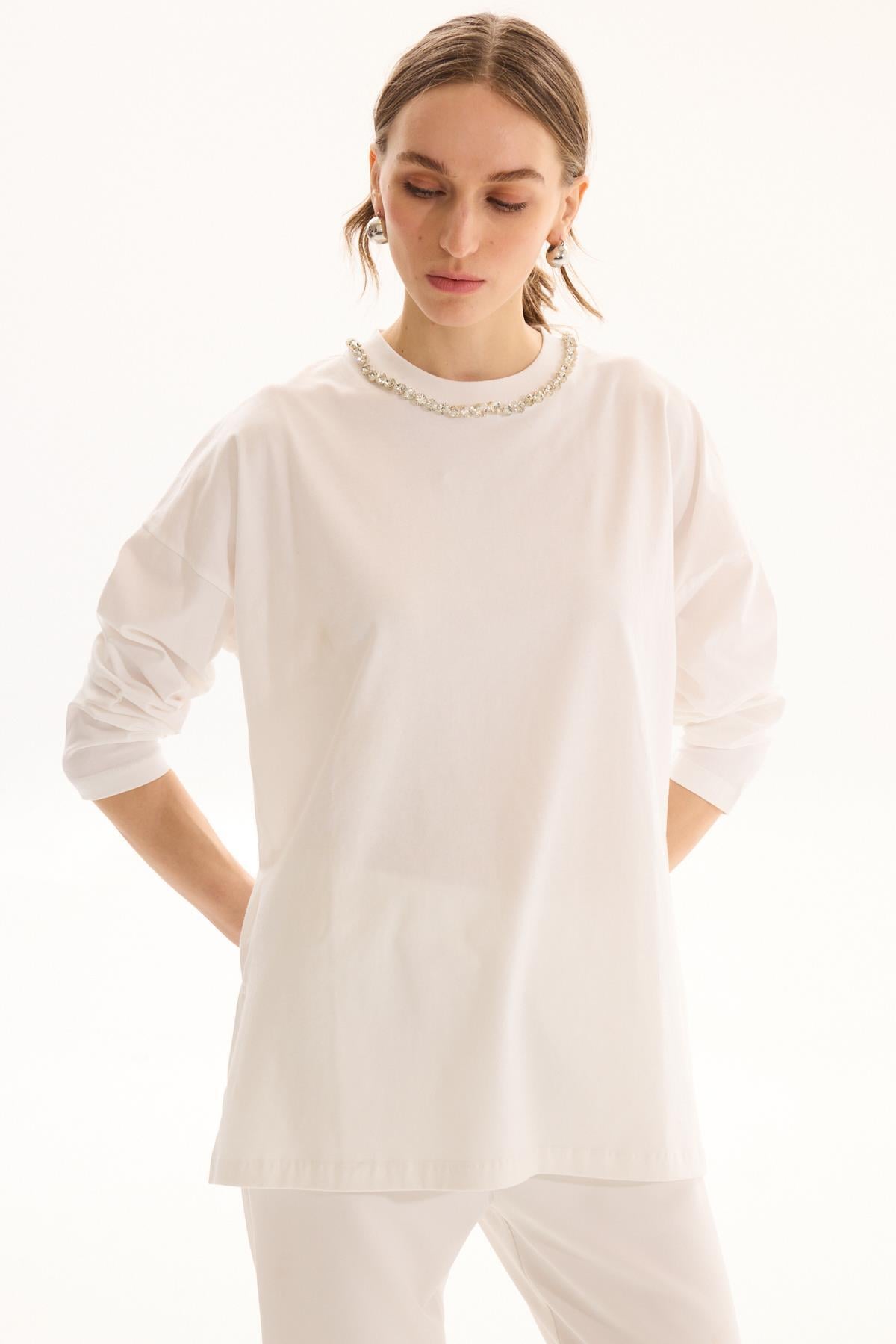 BASIC SWEATSHIRT EKRU