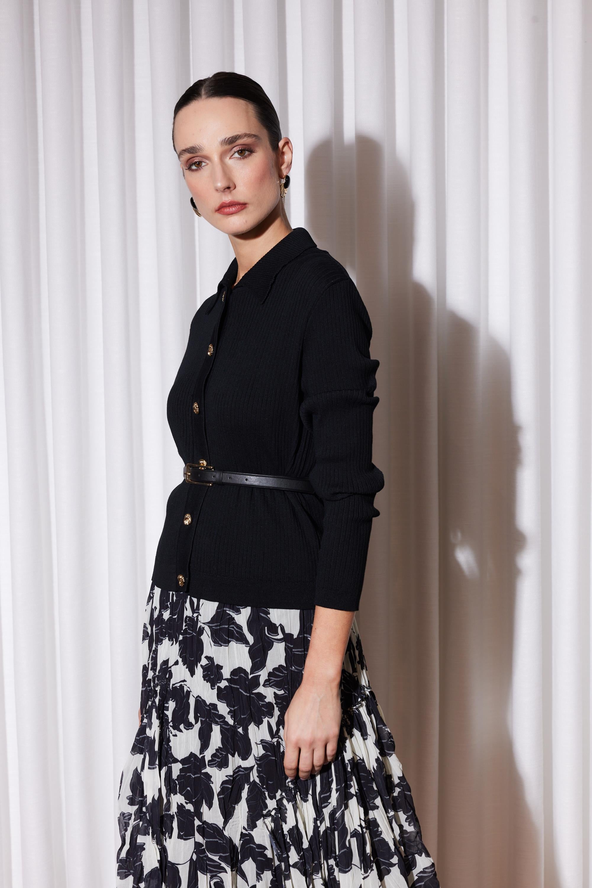 BELLE NOIR MİDİ HIRKA SİYAH