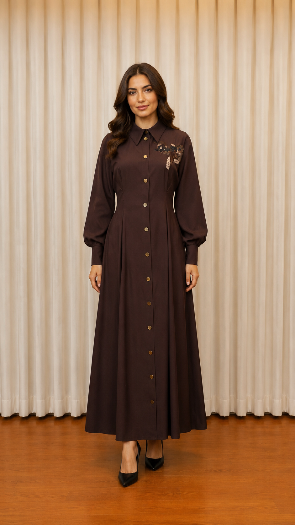 BELLEZZA ELBİSE KAHVERENGİ