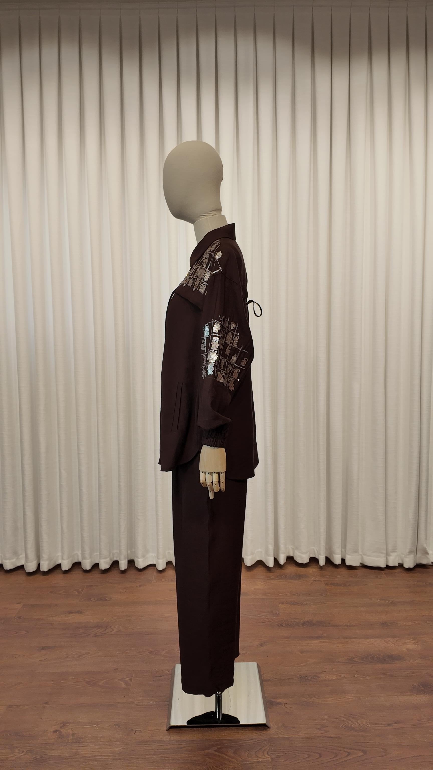 ELEGANZA GRAFITE TAKIM KAHVERENGİ