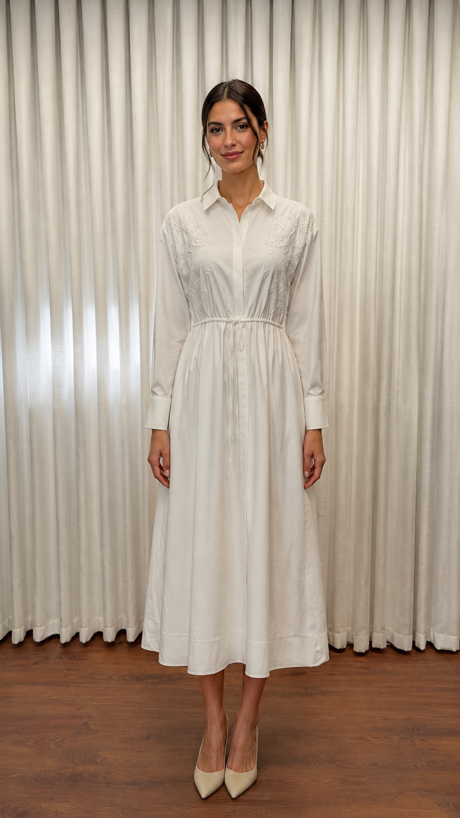 IVORY FLOW DRESS EKRU