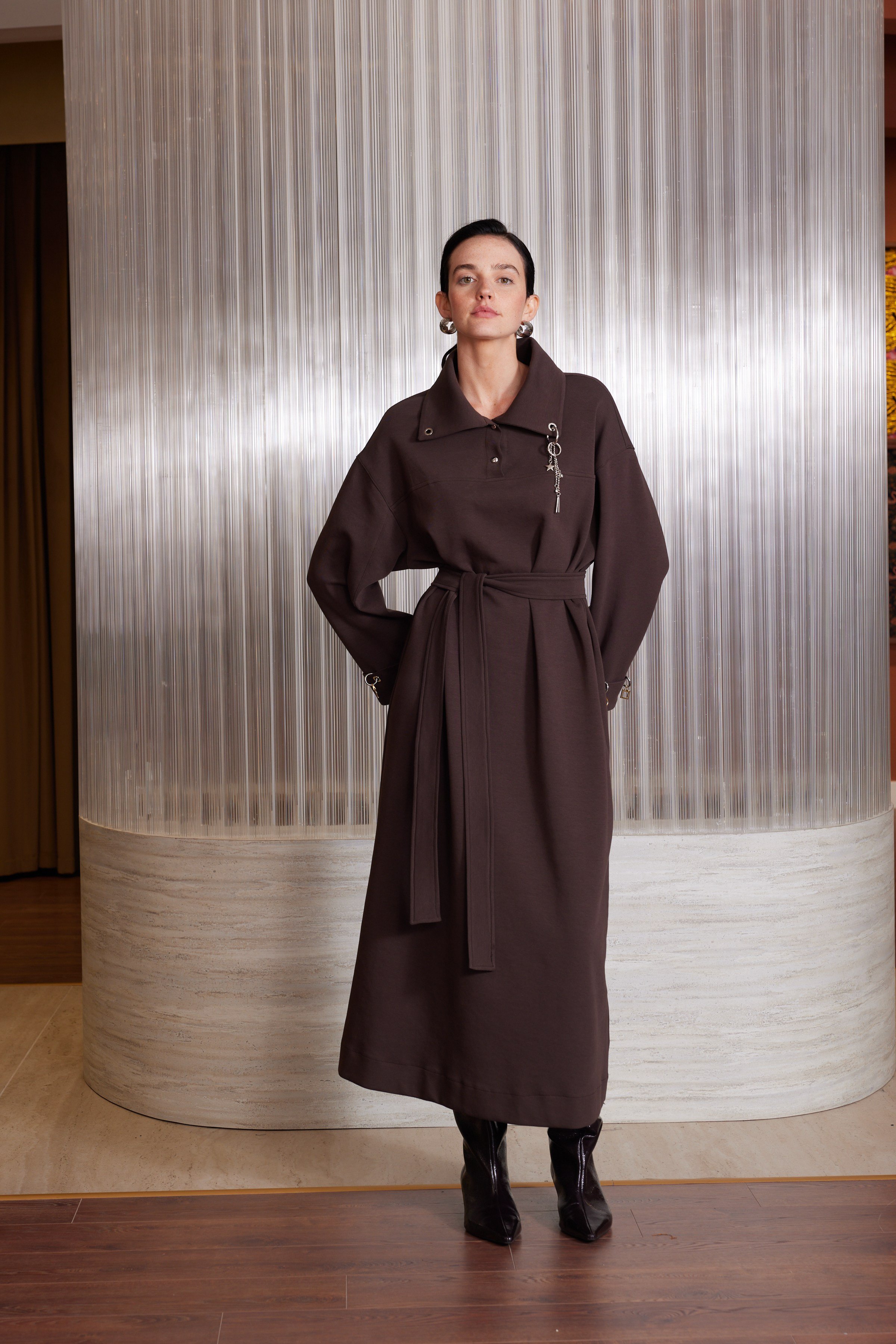 VALERIA DRESS KAHVERENGİ