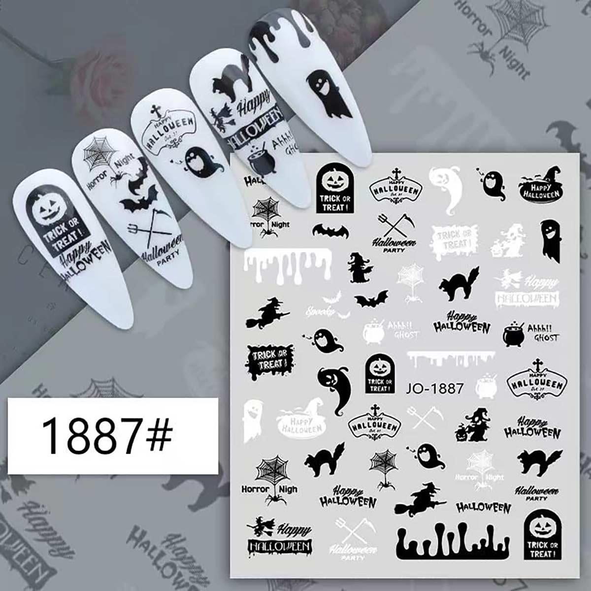 Adanil Cadılar Bayramı Hayalet Kedi Cadı Sticker J0-1887 - ADANİL-STICKER-J0-1887