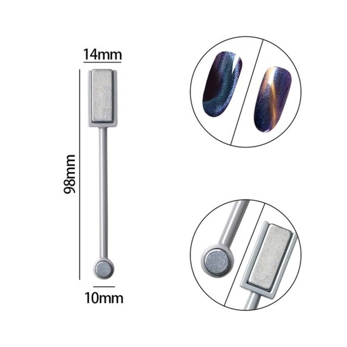 Adanil Çift Taraflı Kedi Gözü Oje Magneti Oje Mıknatıs - ADANİL-KEDI-GOZU-MAGNET-ÇİFT-TARAFLI
