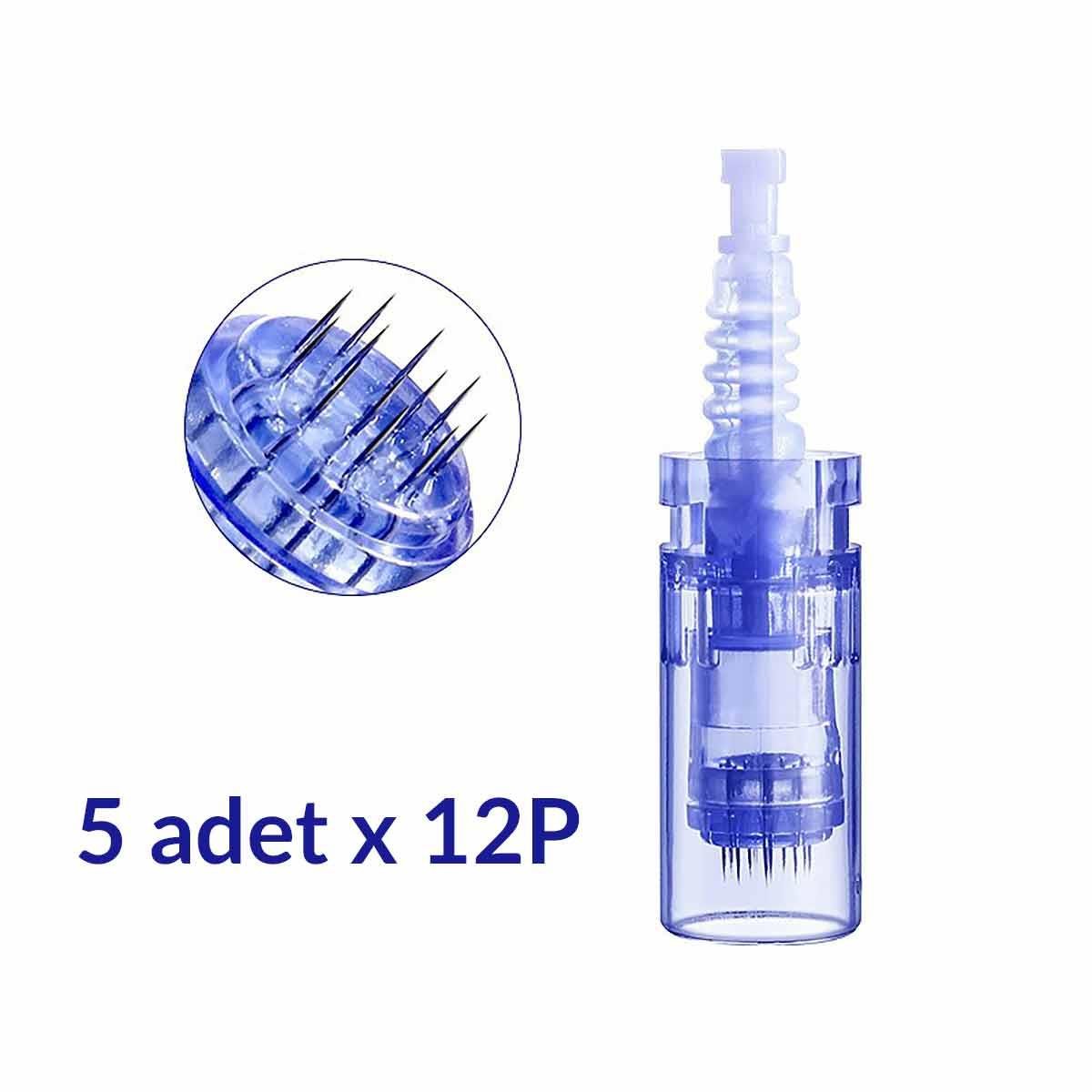ADANİL DR. PEN 12 PİN DERMAPEN İĞNESİ ORİJİNAL DERMAPEN İĞNE KARTUŞU SOKETLİ 5 ADET - ADANİL-DR-PEN-12P-5-ADET