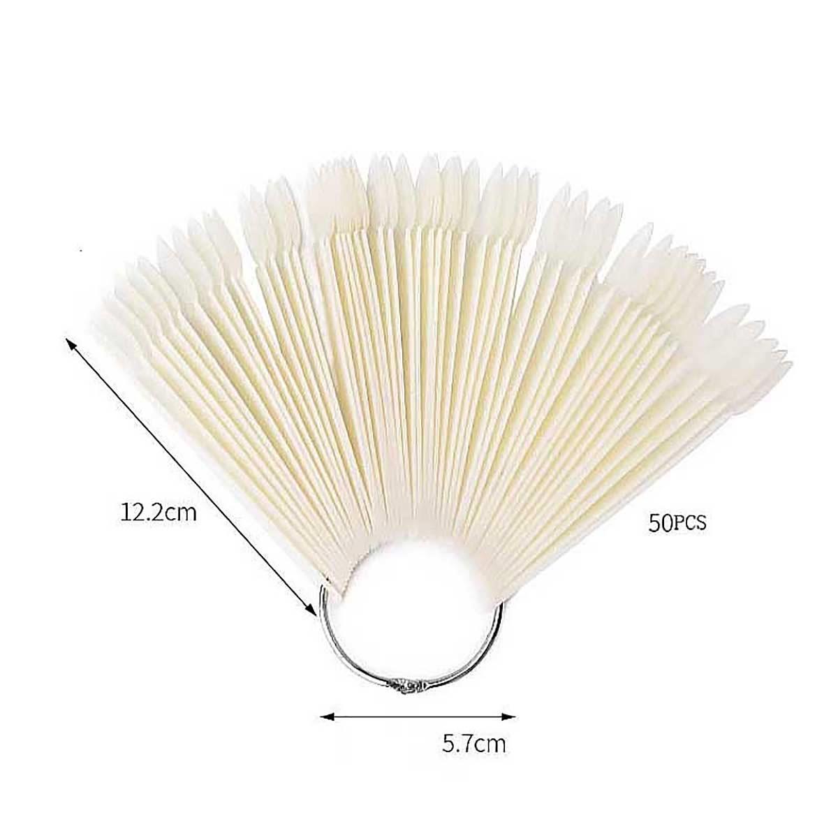 Adanil Kalıcı Oje Halka Oval Tırnak Kartela 50'li Kemik - ADANİL-OVAL-TIRNAK-KARTELA-50-KEMİK