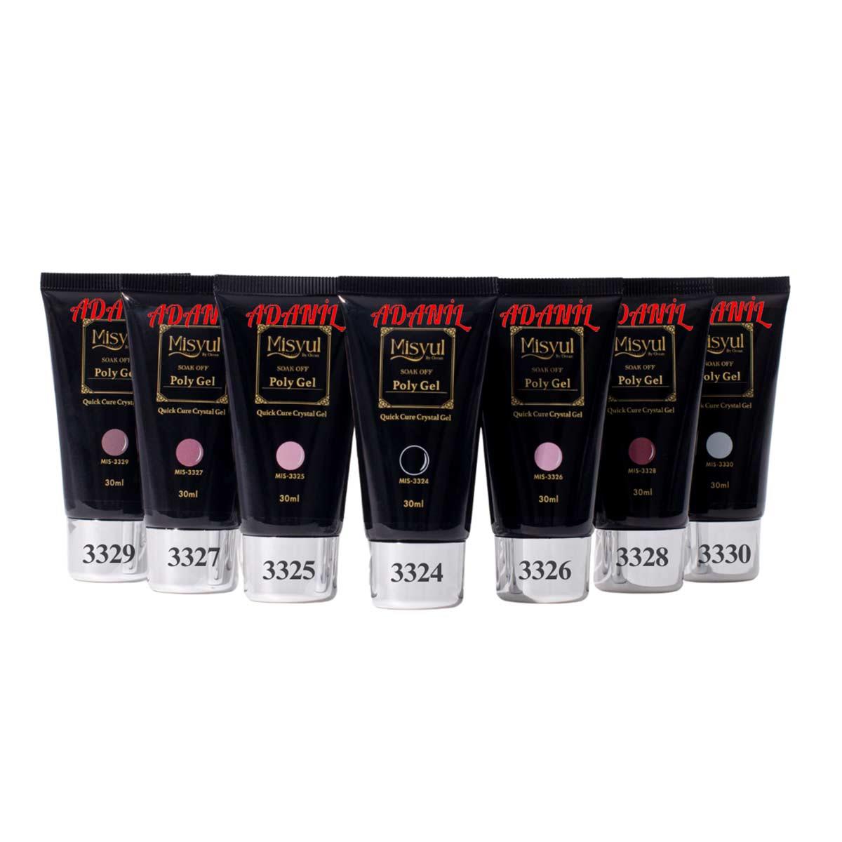 Adanil Misyul Profesyonel 30 ml Poly Gel 3327 Akrilik Jel - ADANİL-MİSYUL-POLY-GEL-3327