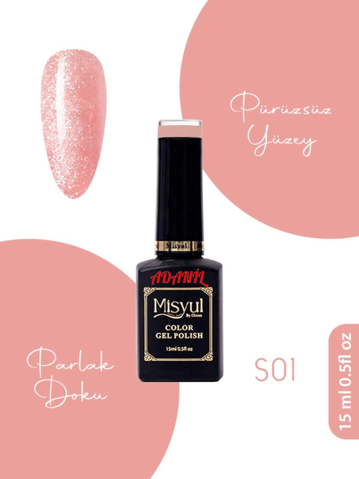 Adanil Misyul Simli Kalıcı Oje S01 - ADANİL-MİSYUL-SİMLİ-01