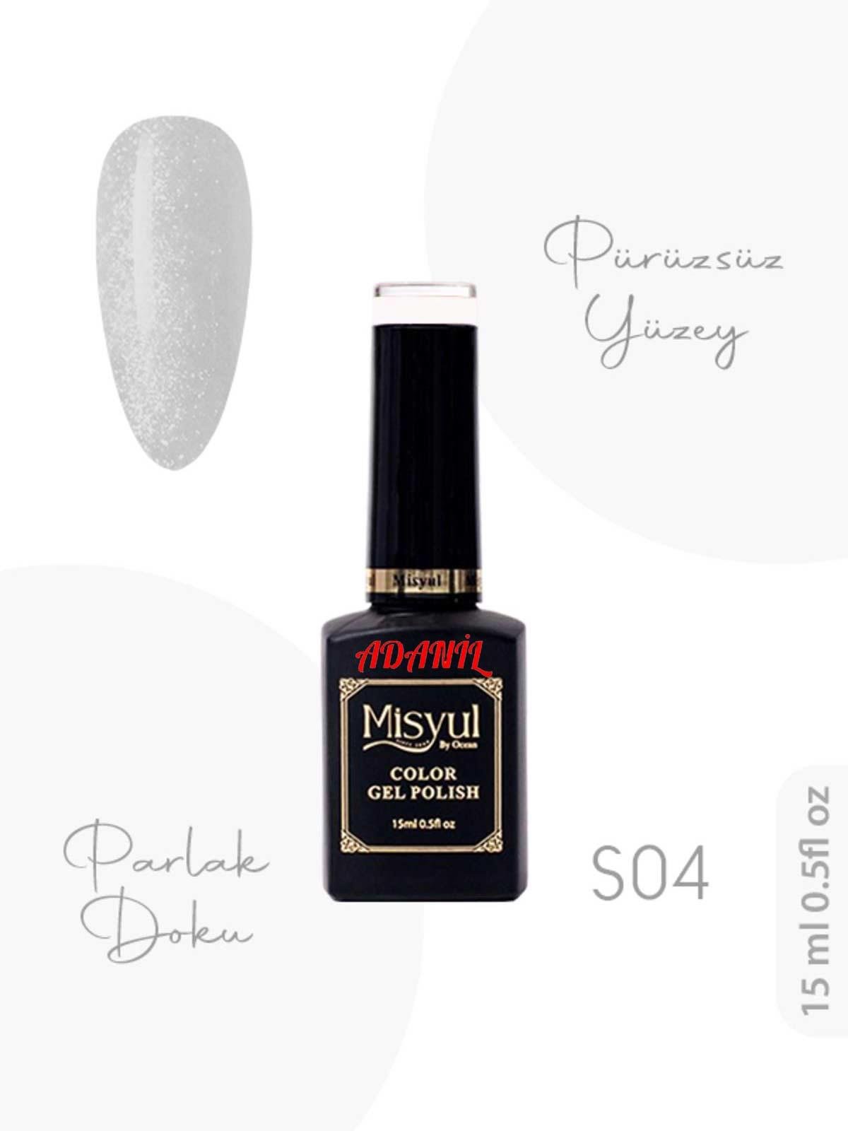 Adanil Misyul Simli Kalıcı Oje S04 - ADANİL-MİSYUL-SİMLİ-04