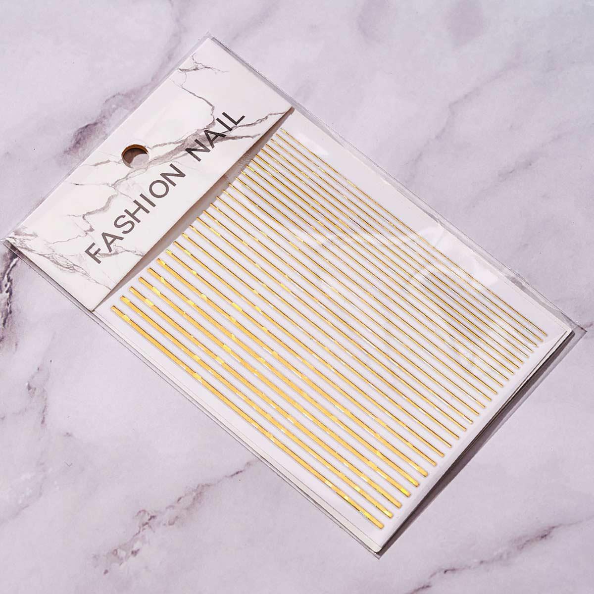 Adanil Nail Art Kendinden Yapışkanlı Şerit Sticker Parıltılı Altın - ADANİL-ŞERİT-STİCKER-PARILTILI-ALTIN