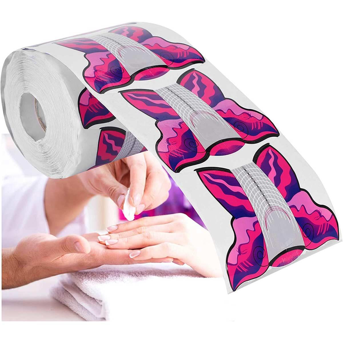 Adanil Pembe Kelebek Protez Tırnak Şablon 500'lü Referans Çizgili Tırnak Şablonu - PEMBE-KELEBEK-PROTEZ-TIRNAK-ŞABLON-500