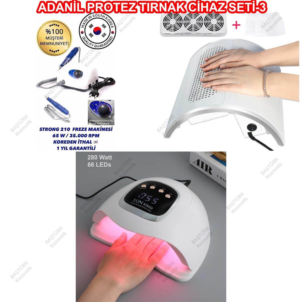 Adanil Protez Tırnak Cihaz Seti Strong Freze Sun X15 Max UV Led ve Toz Toplama - ADANİL-PROTEZ-TIRNAK-CİHAZ-SETİ-3